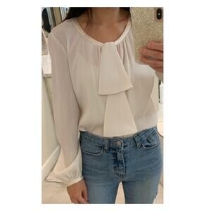 St. John Vintage Silk Cream Blouse 14